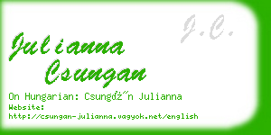 julianna csungan business card